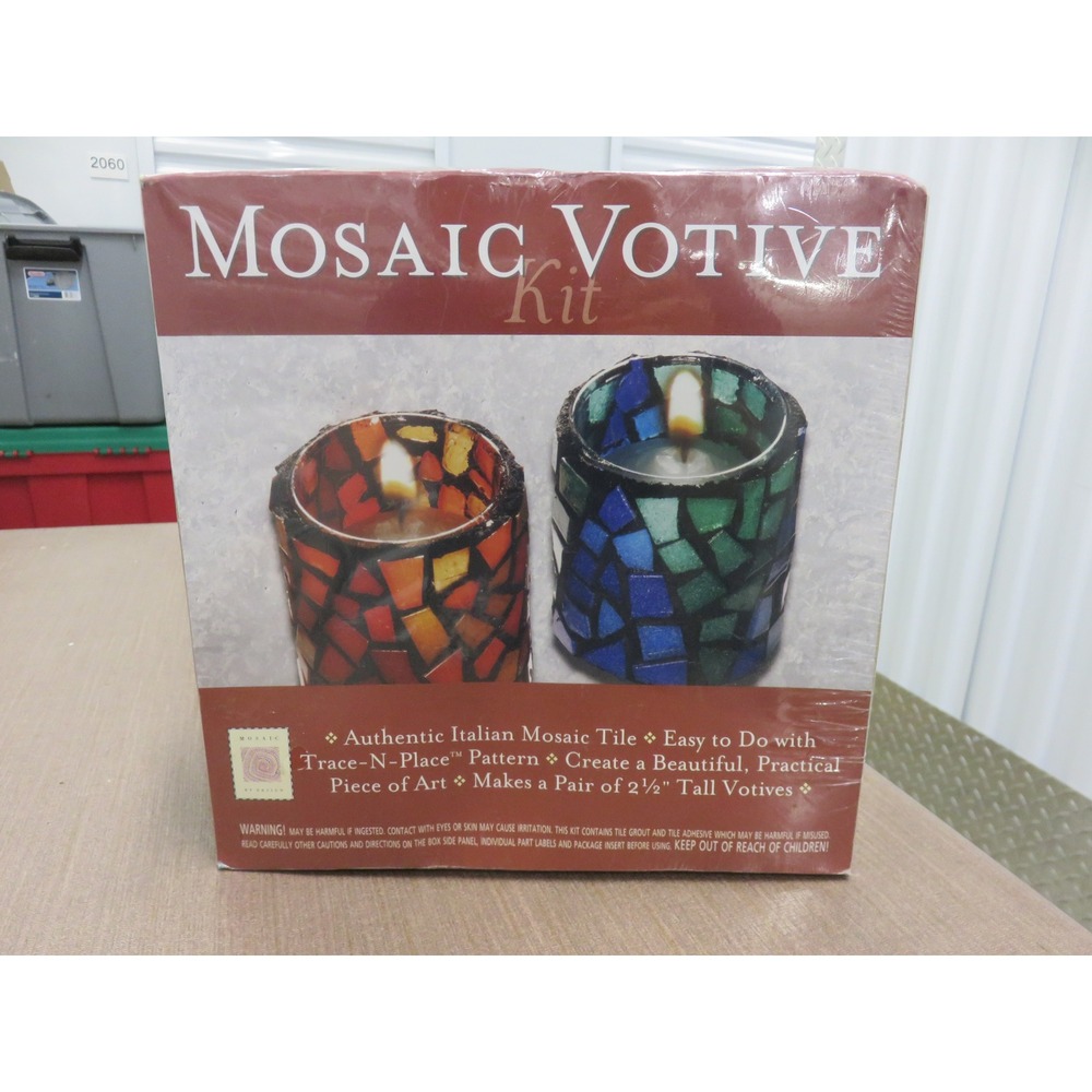 Mosaic Mercantile Mosaic Votive Kit Italian Glass Tile DIY Candle Holder MVKIT-2